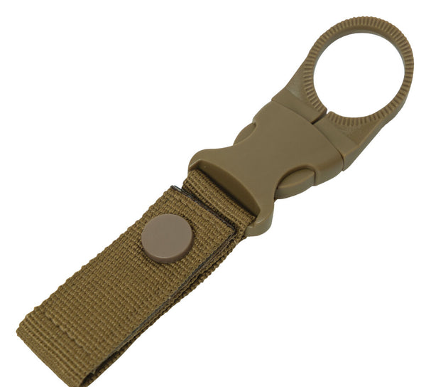 Brown keychain with clip on a white background.  Rothco. Colin Carr Agencies, authorised Rothco dealers New Zealand, Fiji, Tonga, Samoa, Cook Islands.
