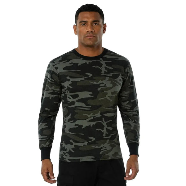 Long Sleeve Colour Camo T Shirt by Rothco