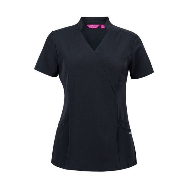 Ladies Nu Mandarin Collar Scrub Top