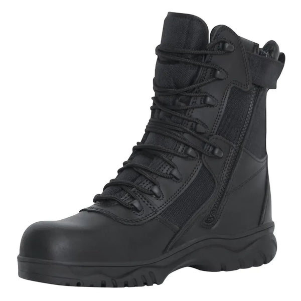 Forced Entry Tactical Boot with Side Zipper & Composite Toe - 8 Inch by Rothco