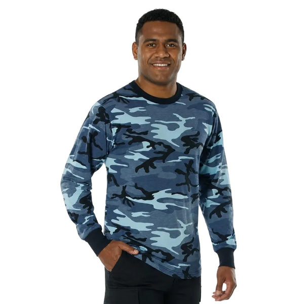 Long Sleeve Colour Camo T Shirt by Rothco