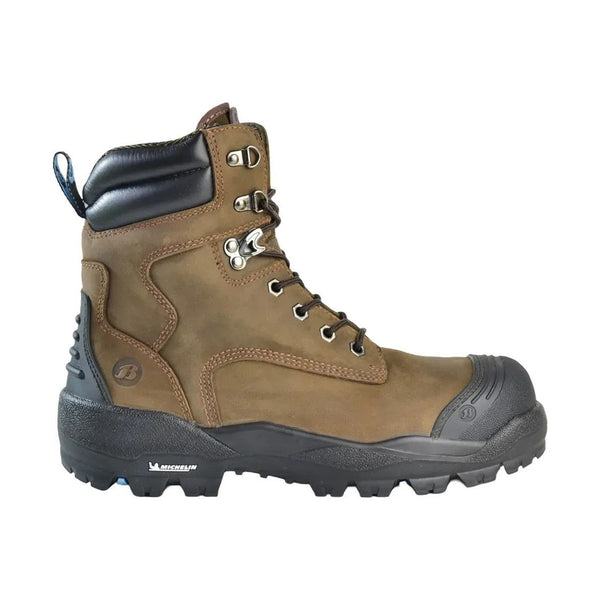 Longreach Ultra Brown Lace Up Safety Boot by Bata
