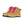 Pair of Wheat work safety boots with pink laces and pink inner on a white background.