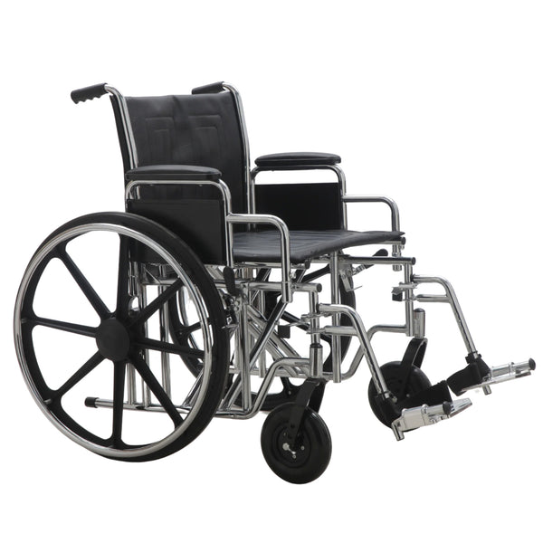 Heavy Duty AML Bariatric Wheelchair | 250 kg Self-Propelling in black