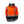 Front of the Orange and Navy safety jacket with reflective stripes on a white background with ATS Tonga branding
