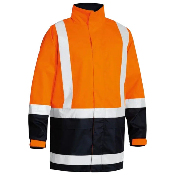 Taped Two Tone Hi Vis Rain Shell Jacket
