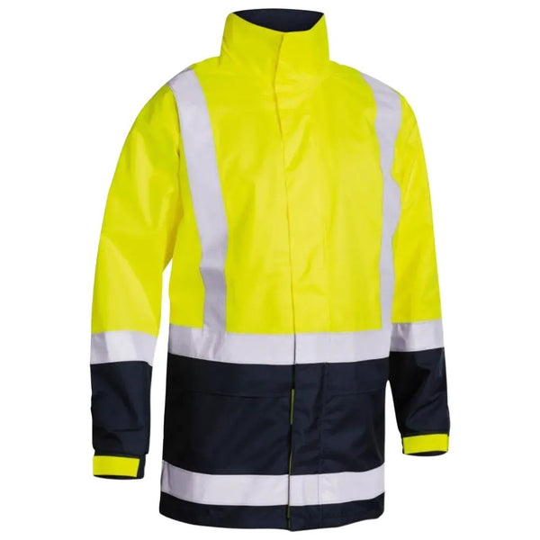Taped Two Tone Hi Vis Rain Shell Jacket