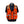 Front of a customisable Orange safety vest on a mannequin, branded ATS Tonga with a white background