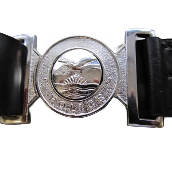 Leather Belt with Custom Chrome Buckle