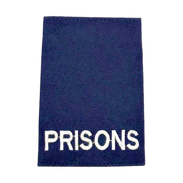 Rank Slides - Navy Background with Embroidered PRISONS