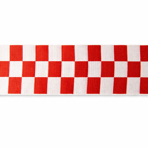 Red and White 3 Row Dicing