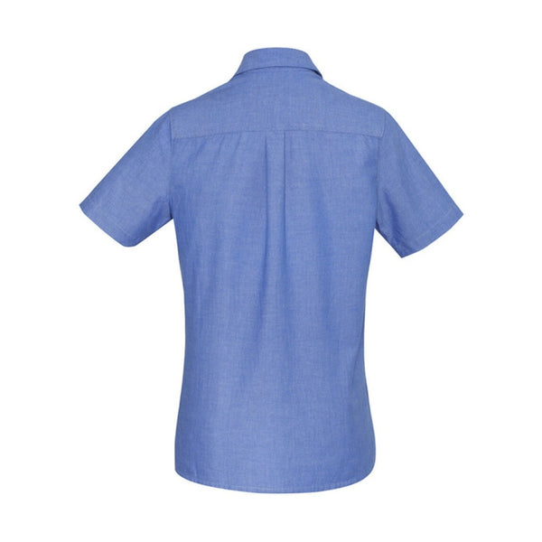 Womens Chambray Short Sleeve Shirt
