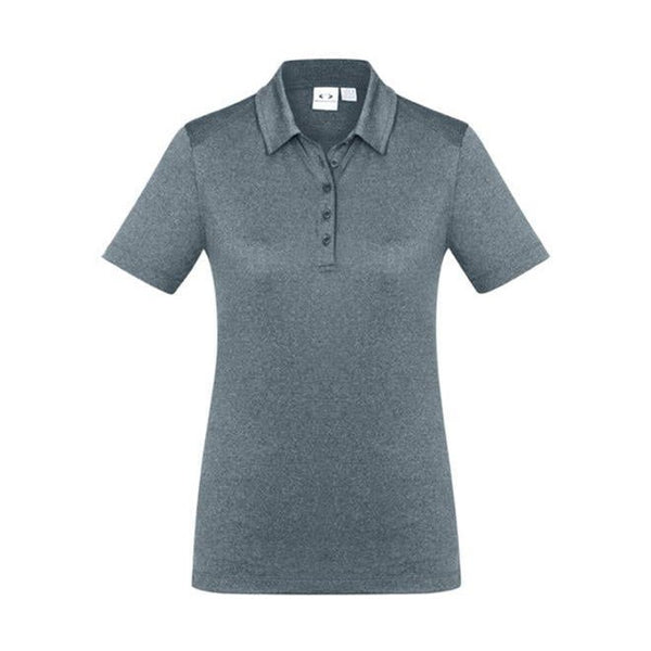 Charcoal polo shirt on a white background