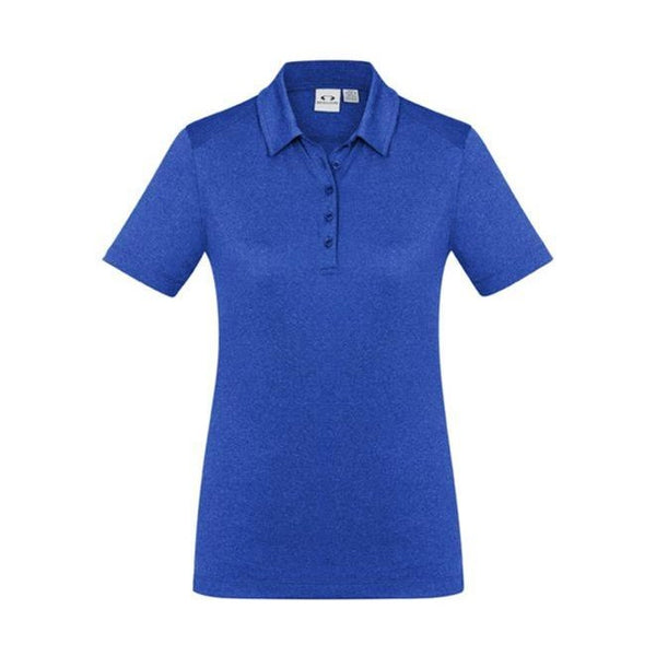 Electric Blue polo shirt on a white background