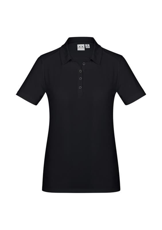 Solid Black polo shirt on a white background
