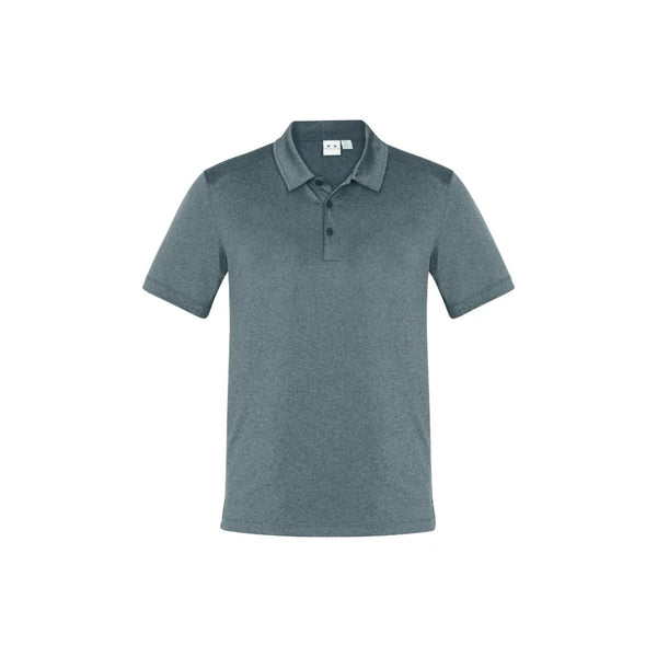 Silver polo shirt on a white background