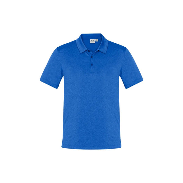 Blue polo shirt on a white background