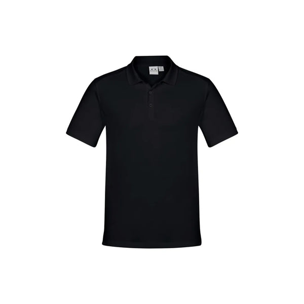 Black polo shirt on a white background
