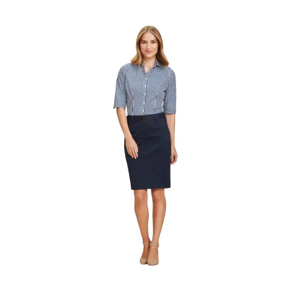 Women's Mid Waist Stretch Chino Skirt