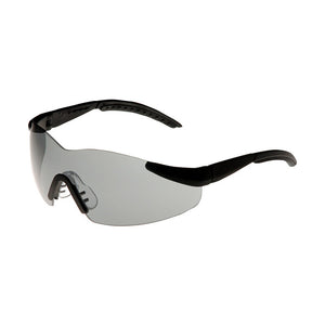 Wise Quarter Frame Safety Glasses with a sports style curved one piece lens, soft flexible nose bridge