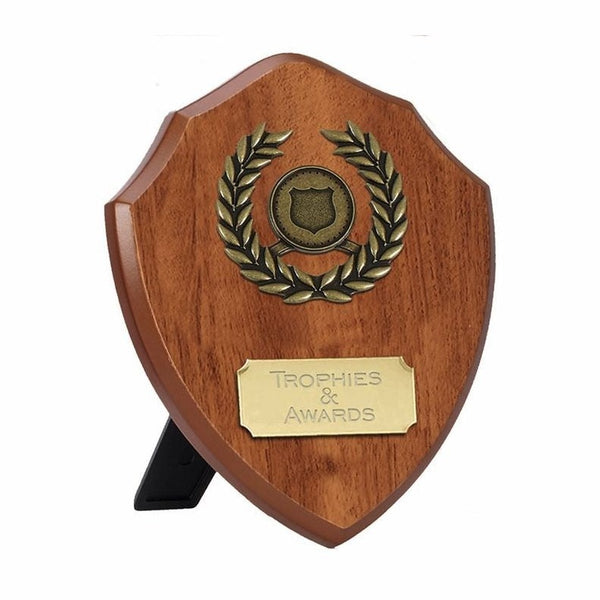 Wooden Award Plaque with Custom Metal Engraving