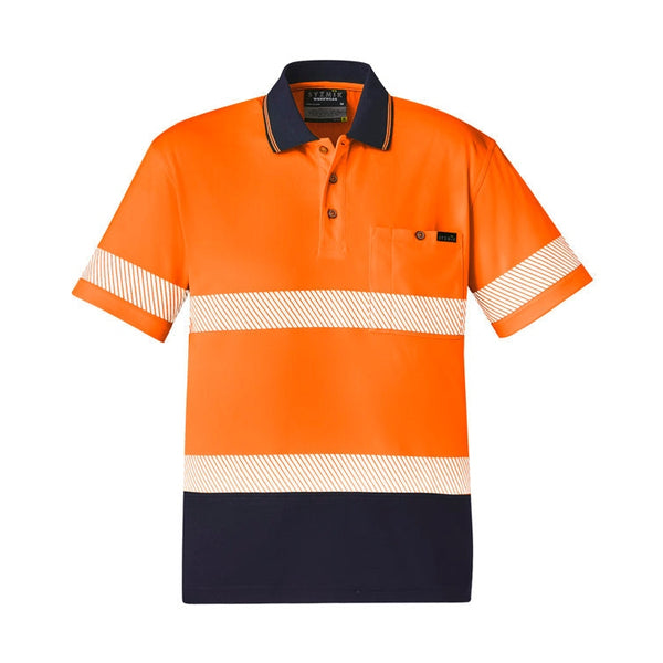 Unisex Hi Vis Segmented Tape Short Sleeve Polo. Syzmik Workwear