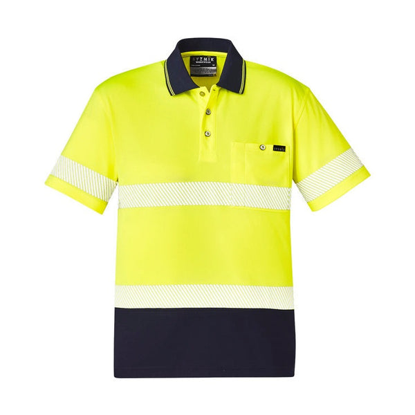 Unisex Hi Vis Segmented Tape Short Sleeve Polo. Syzmik Workwear