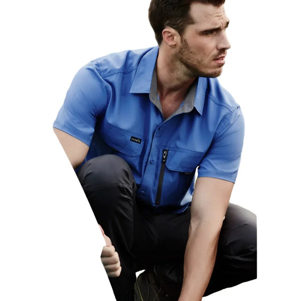 Chemise à manches courtes pour homme, idéale pour l'extérieur