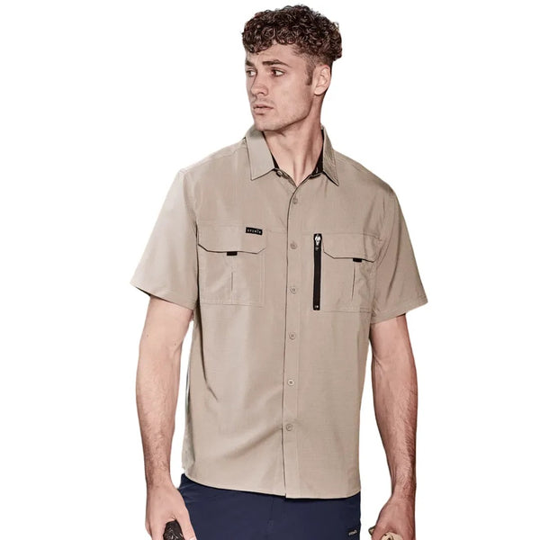 Chemise à manches courtes pour homme, idéale pour l'extérieur